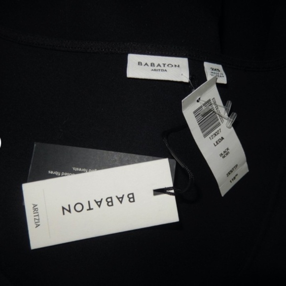 Aritzia Babaton Leda Black Ponte Knit Long Sleeve Midi Dress Nwt XXS - Picture 3 of 5